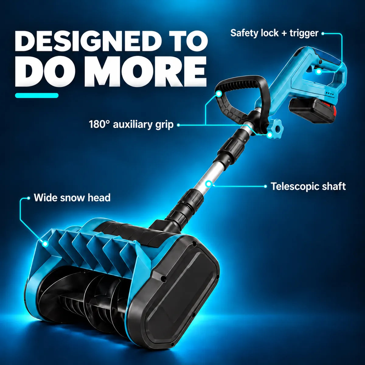 SnowGo Cordless Snow Sweeper