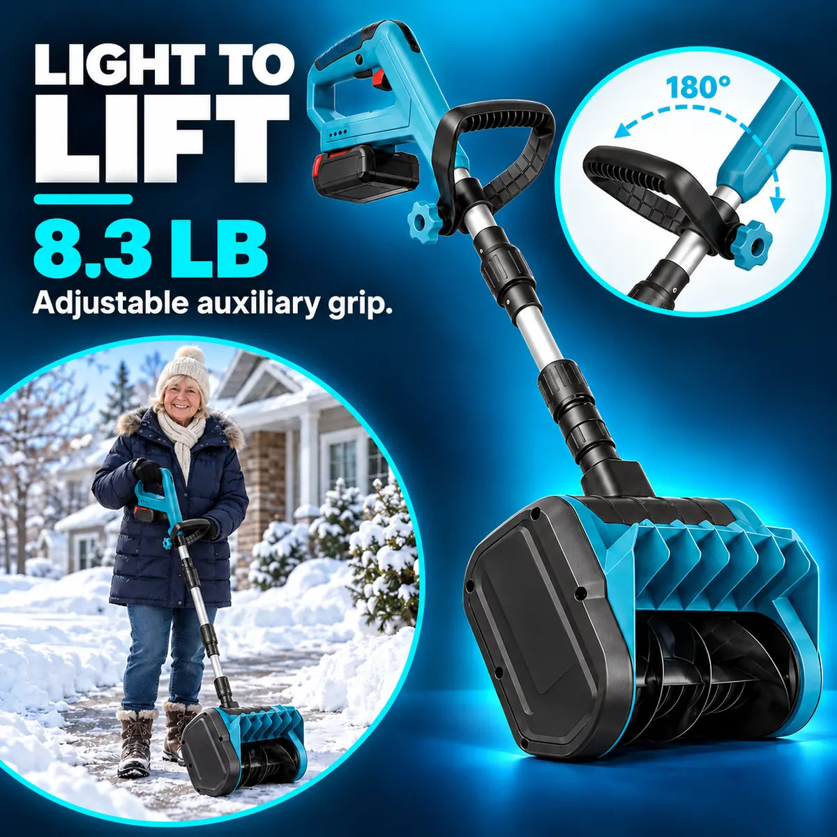 SnowGo Cordless Snow Sweeper